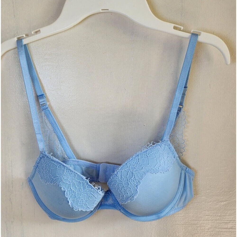 NWOT Auden Women's Blue Underwire Push-Up Bra Adjustable Straps Size 32B